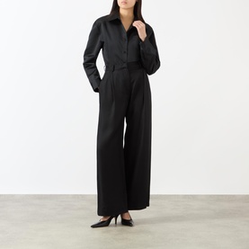 Marfa Pleated Fluid Twill Trousers