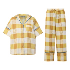 Classic Gingham Seersucker Pyjama Set