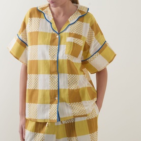 Classic Gingham Seersucker Pyjama Set
