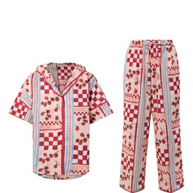Bisous Mixed Check Oversized Pyjama Set