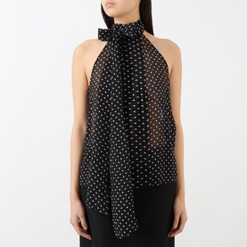 Polka Dot Silk Blouse