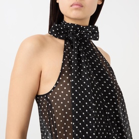 Polka Dot Silk Blouse