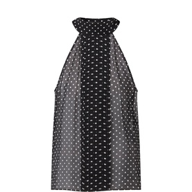 Polka Dot Silk Blouse