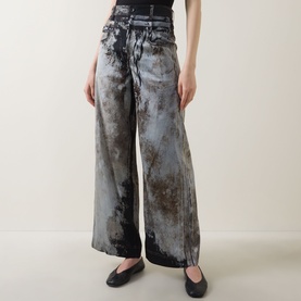 Cairo Printed Straight-Leg Trousers