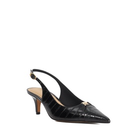 Distinctive Mock-Croc Slingback Heels