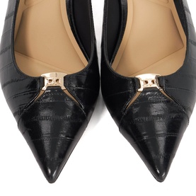 Distinctive Mock-Croc Slingback Heels