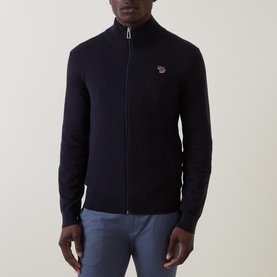 Zebra Logo Badge Zip-Through Cardigan