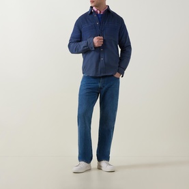 Tonal Stripe Overshirt