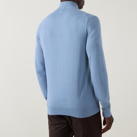 Zebra Badge Half-Zip Sweater