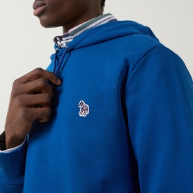 Zebra Logo Badge Drawstring Hoodie