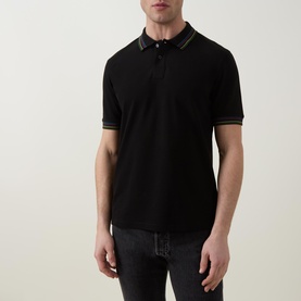 Stripe Trim Polo Shirt
