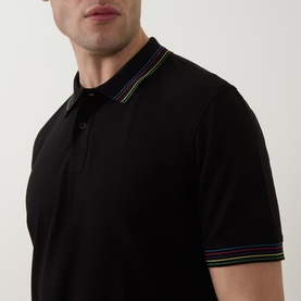 Stripe Trim Polo Shirt