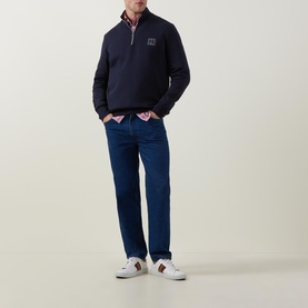 Stripe Logo Half-Zip Sweatshirt