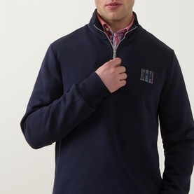 Stripe Logo Half-Zip Sweatshirt