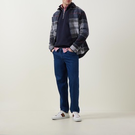 Stripe Logo Half-Zip Sweatshirt