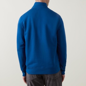 Zebra Motif Half-Zip Sweatshirt
