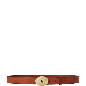 ID Oval-Buckle Leather Belt