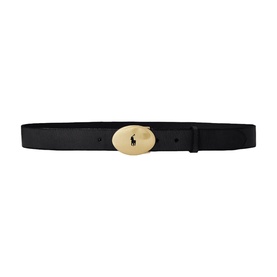 ID Oval-Buckle Leather Belt