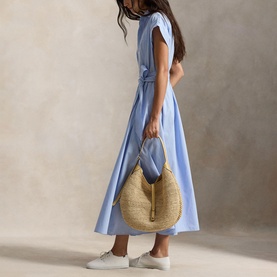 Striped Belted Shirt Dress