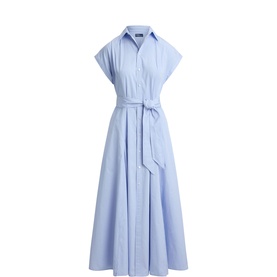 Striped Belted Shirt Dress