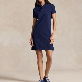 Pony Logo Mesh Polo Mini Dress