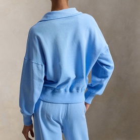 Pony Logo Quarter Zip Fleece Sweater