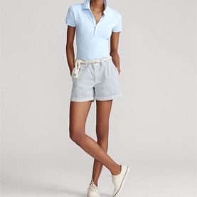 Polo Player Logo Stretch Polo Shirt