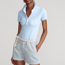 Polo Player Logo Stretch Polo Shirt