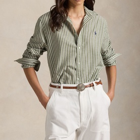 Polo Player Logo Striped Shirt