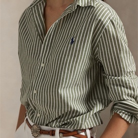 Polo Player Logo Striped Shirt