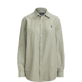 Polo Player Logo Striped Shirt