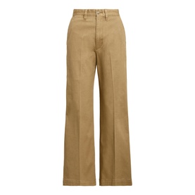 Wide-Leg Cropped Chinos