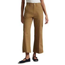 Wide-Leg Cropped Chinos