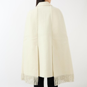 Boucl&eacute; Fringed Cape Jacket