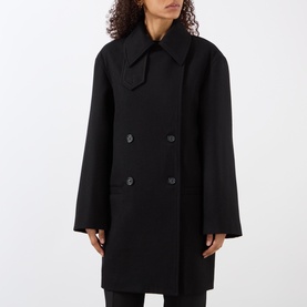 Broad Double Breasted Peacoat