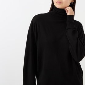 Fine-Knit Turtleneck Sweater