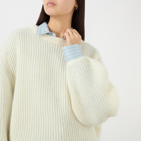 Brushed Rib Knit Sweater