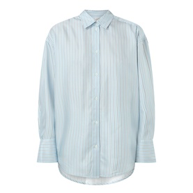 Oversized Striped Silk Shirt