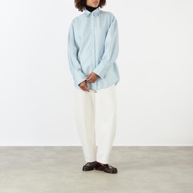 Oversized Striped Silk Shirt