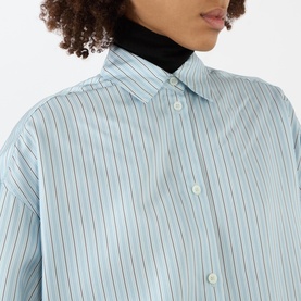 Oversized Striped Silk Shirt