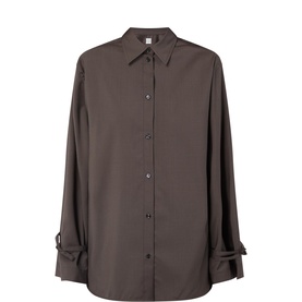 Tie-Cuff Wool Shirt