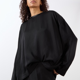 Boxy Satin Blouse