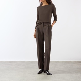 Pleated Straight Leg Trousers