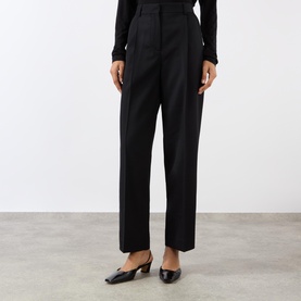 Pleated Straight Leg Trousers