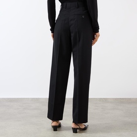 Pleated Straight Leg Trousers