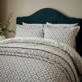 Ribbon Lattice Duvet Set Teal