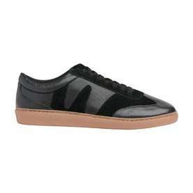 Suede Leather Mix Lace-Up Trainers