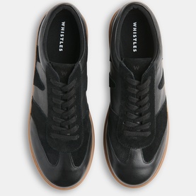 Suede Leather Mix Lace-Up Trainers