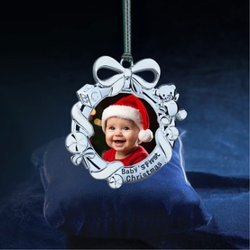 Baby's First Christmas Photo Frame Tree Decoration