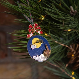 Santa Sleigh Christmas Tree Decoration